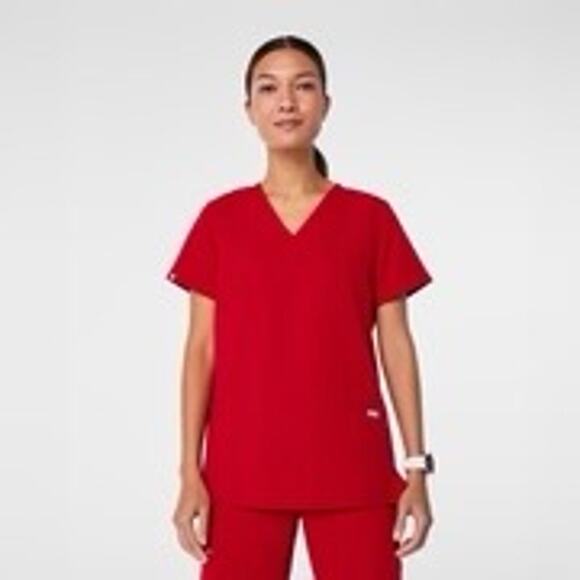 Figs | Size XS Casma Red Scrub Top Nursing Medical Doctor Healthcare Uniform - Picture 3 of 16